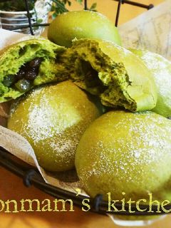 甘納豆入り抹茶のふんわりパン-レシピのメイン写真