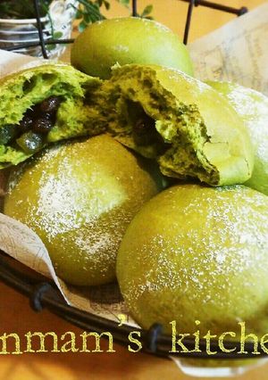 甘納豆入り抹茶のふんわりパン-レシピのメイン写真