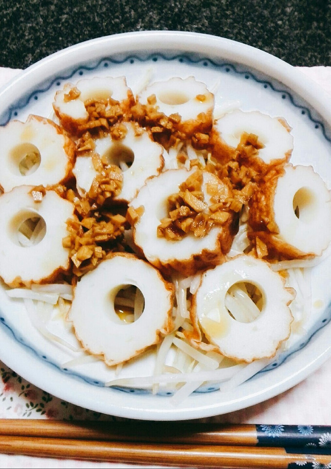 もやしとちくわの黒酢生姜だれがけ-レシピのメイン写真