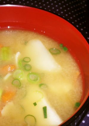 節約★無駄なし【鱈とじゃが芋の味噌汁】♪-レシピのメイン写真