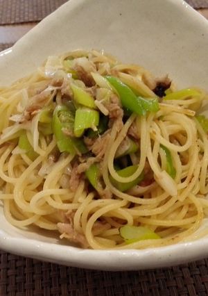 ツナと葱のパスタ-レシピのメイン写真