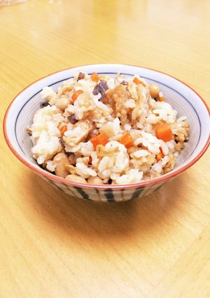 簡単大豆の炊き込みご飯-レシピのメイン写真