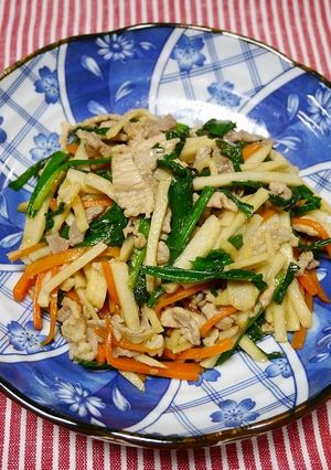ダイエット!里芋とニラの和風青椒肉絲-レシピのメイン写真