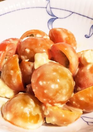 お弁当にプチトマトクリームチーズ味噌あえ-レシピのメイン写真