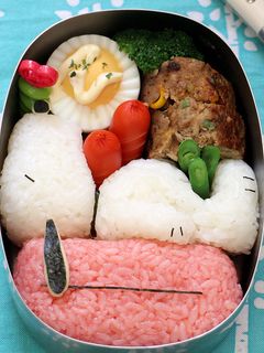 キャラ弁☆屋根の上のスヌーピー-レシピのメイン写真