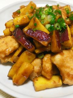 鶏肉とさつまいもの甘辛炒め-レシピのメイン写真