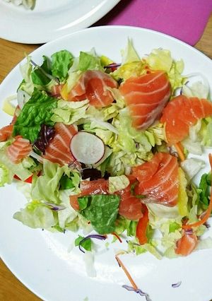 楽々サーモンサラダ-レシピのメイン写真