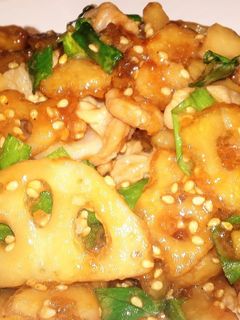 シャキ旨!【豚肉とレンコンの甘辛炒め】-レシピのメイン写真