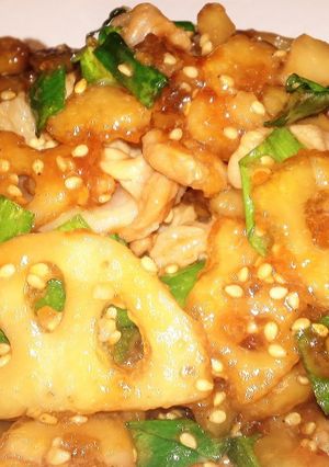 シャキ旨！【豚肉とレンコンの甘辛炒め】-レシピのメイン写真