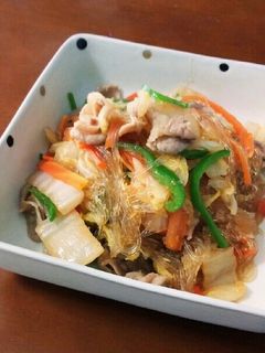 豚バラ白菜の春雨炒め煮-レシピのメイン写真