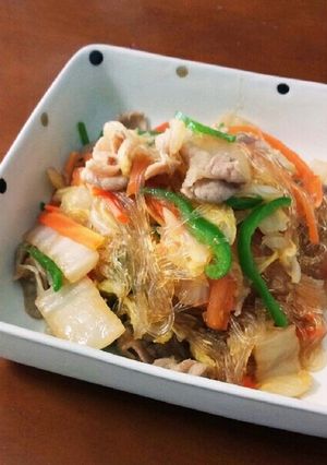 豚バラ白菜の春雨炒め煮-レシピのメイン写真