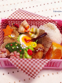 おにぎり花畑弁当 ランチボックス 幼稚園-レシピのメイン写真