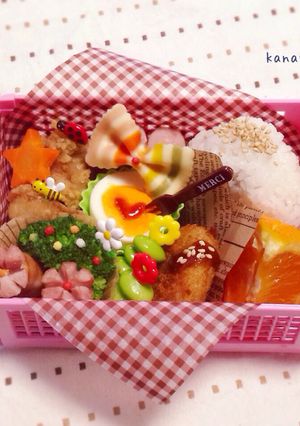 おにぎり花畑弁当 ランチボックス 幼稚園-レシピのメイン写真