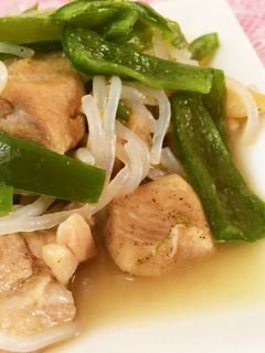 簡単 鶏もも ピーマン しらたき炒め-レシピのメイン写真