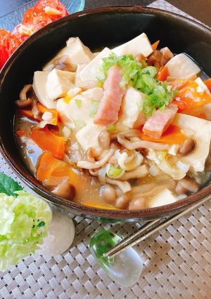 豆腐とベーコンの中華風煮込み-レシピのメイン写真