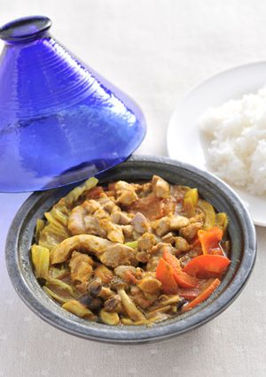 タジン鍋の野菜たっぷり蒸しカレー-レシピのメイン写真