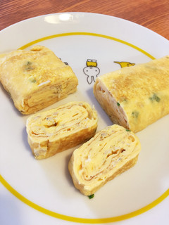 じゃことねぎ入り卵焼き♡手づかみ食べ-レシピのメイン写真