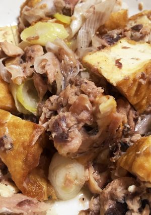 鯖缶と厚揚げの炒め物-レシピのメイン写真
