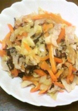 白菜の塩こんぶ炒め-レシピのメイン写真