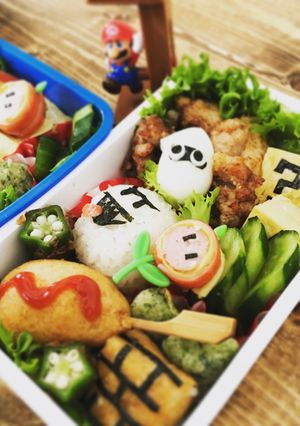 スーパーマリオ☆簡単キャラ弁テレサ弁当-レシピのメイン写真