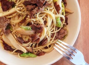 牛肉とキャベツのバター醤油パスタ-レシピのメイン写真