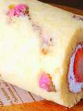 桜のロールケーキ(共立て)