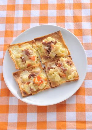アンチョビ？とポテトのパリパリピザ-レシピのメイン写真