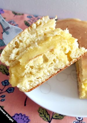 さつまいもペースト入りもちもちパンケーキ-レシピのメイン写真