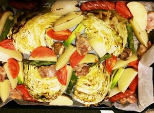 鶏肉とソーセージのぎゅうぎゅう焼き♡-レシピのメイン写真