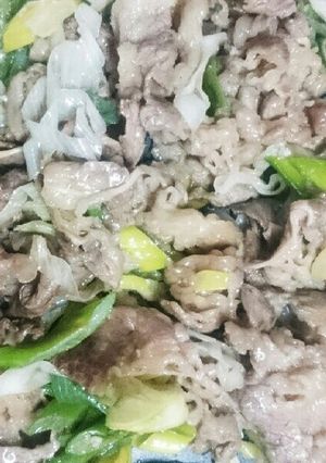 ネギと牛肉炒め-レシピのメイン写真