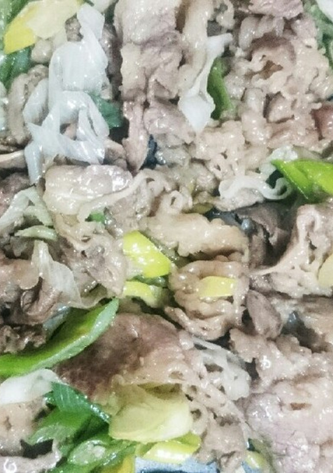 ネギと牛肉炒め-レシピのメイン写真