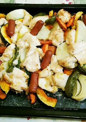 塩麹&塩レモン鶏のぎゅうぎゅう焼き　簡単-レシピのメイン写真