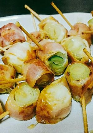 白ネギのベーコンチーズ巻き-レシピのメイン写真