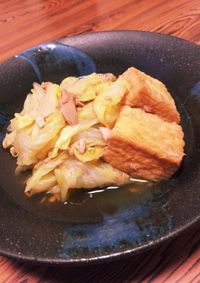 簡単！白菜とツナとあげの煮物-レシピのメイン写真