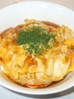 天津飯の簡単あんかけ甘酢あん♪卵カニカマ-レシピのメイン写真