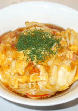天津飯の簡単あんかけ甘酢あん♪卵カニカマ-レシピのメイン写真