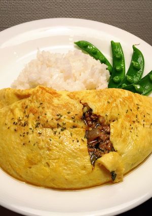 小松菜と豚挽肉の旨々オムレツ☆節約！-レシピのメイン写真