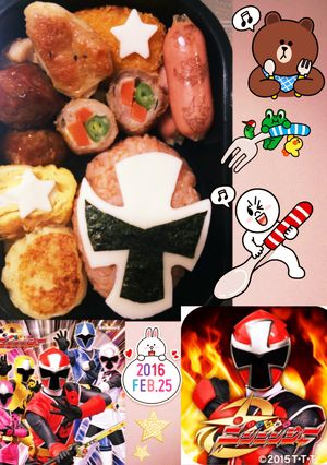 ニンニンジャーお弁当-レシピのメイン写真