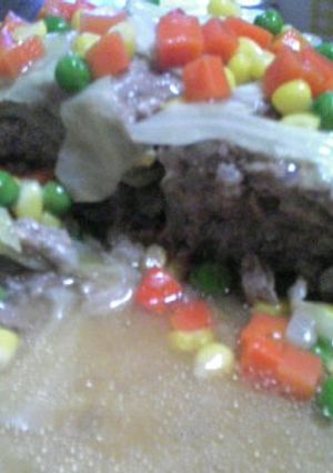 フライパンで♪キャベツと挽肉の重ね蒸し-レシピのメイン写真