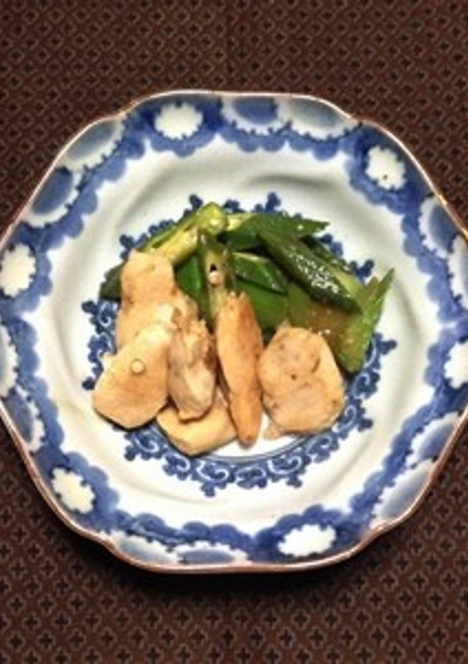 ささみとオクラの梅わさび煮-レシピのメイン写真