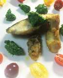 鰆と牡蠣のムニエル ほうれん草ソース