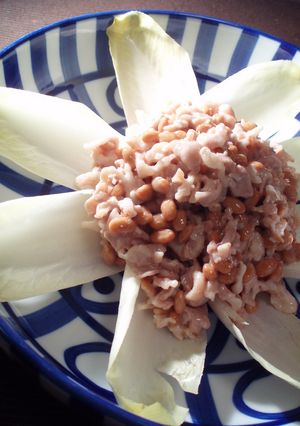 冷しゃぶ納豆のチコリーボード-レシピのメイン写真