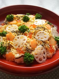 ひなまつりのちらし寿司【柏市学校給食】-レシピのメイン写真