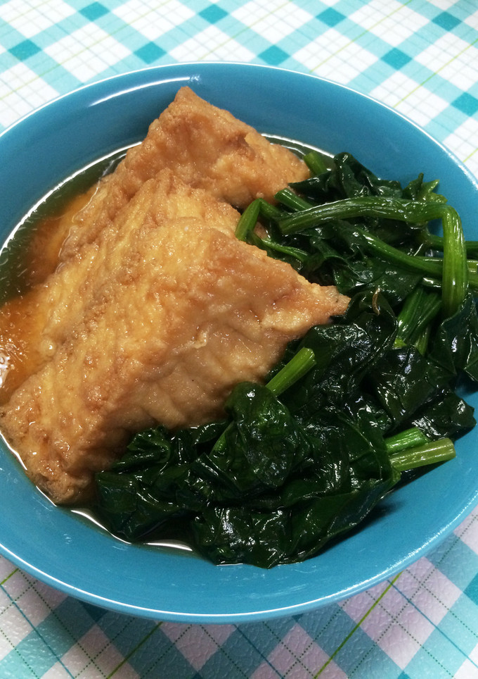厚揚げとほうれん草の煮物-レシピのメイン写真