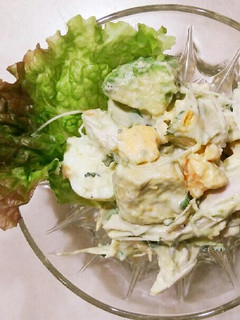 お腹凹むかな♪アボカドと鶏肉のサラダ♪-レシピのメイン写真