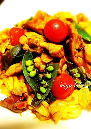 鶏肉のナポリタン♪-レシピのメイン写真