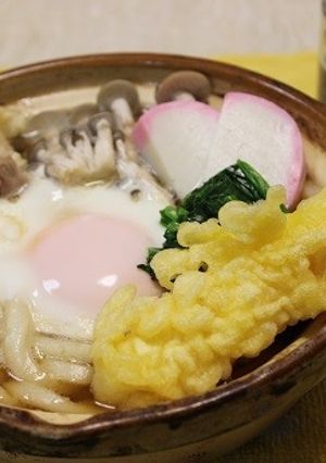 ジンジャーでぽかぽか♡鍋焼きうどん-レシピのメイン写真