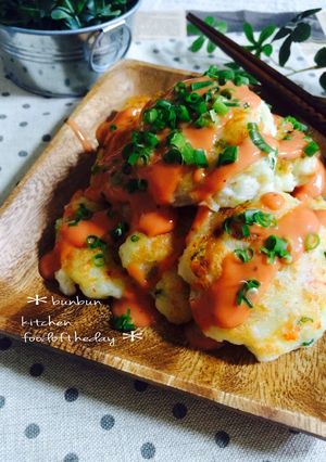 お豆腐とはんぺんのふわふわ焼き♡-レシピのメイン写真