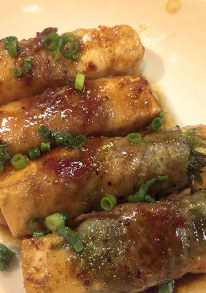 甘辛な木綿豆腐の肉巻き-レシピのメイン写真