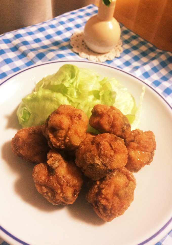 みじん切り鶏胸肉とネギの唐揚げ！-レシピのメイン写真